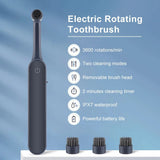 Rotary Electric Soft Bristles Removable Head Oral Cleaning Tool USB Rechargeable Adult Toothbrush Portable