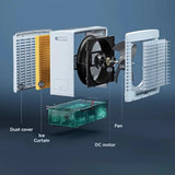 Outdoor Chiller Solar Rechargeable Commercial Mobile Refrigeration Air Conditioning Factory Water Coog Fan