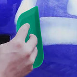1pc Oval Scraper Putty Knife Plastic Car Paint Hand Tool Rubber Material Random Color