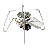 3300W Stainless Steel Camping Stove - Firepower, Burners Adjustable, Portable Spider Furnace for Outdoor Tourist Cooker