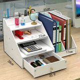 Magazine Holder Newspaper Rack Stationery Storage Box Desk Organizer for Document Letter File Tray Home Office School Supplies