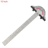 Woodworkers Edge Rule Woodworking Protractor Measure Tool Protractor Round Head Rotary Accuracy Angle Rule Carpentry Tool