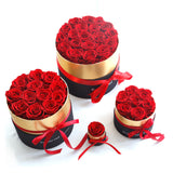 Romantic Level A Eternal in Box Gifts Wife Real Rose Preserved wer Gift Set Home Decor Valentines Day Wedding-B