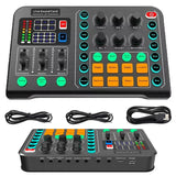 M6 Professional Noise Reduction Mixer Board Lighting Effect Live Sound Card Voice Changer