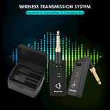 WP-8 Wireless Transmission System Electric Receiver & Transmitter Built-in Battery with Charging Box for Guitar Bass