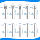 20Pc HSS Carbide Engraving Bits Router Bit Set 1/8 Inch(3mm) for Rotary Tools