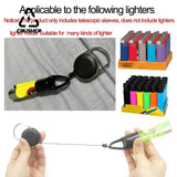 CRUSHER Prevent Loss Pull Out Protective Cover Retractable Clip Key Chain Lighter Holder Leash Smoking Pipes Accessories