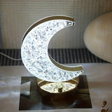 USB powered LED moonlight touch switch crystal design desk lamp, home decoration night light