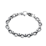 925 Sterling Silver Skull Thick Type Men's Bracelet