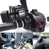 Waterproof Motorcycle Charger Kit 4.2A Dual USB Port Socket Fuse O Ring Connector for iPhone Smartphone Tablet GPS