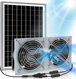 Panel 15W Pet Solar 2 High Speed DC Exhaust Fans Vegetable Shed Ventilation Fan