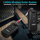 LEKATO 5.8GHz Wireless Guitar System Audio Digital Guitar Wireless Transmitter Receiver Audio System for Electric Guitar Bass