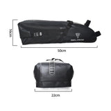 Bike Bicycle Saddle Riding Equipment Tool Bag Waterproof under Rolled up Closure Black Cycg Seat Pouch