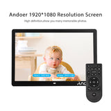 Andoer 17" LED Digital Photo 1920*1080 Electronic Picture Frame MP3 MP4 Video Player Clock Calendar with Remote Control