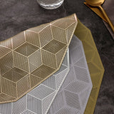 Placemat Dining 6-Piece Set Of Hollow Square Pattern Mat For Table Decoration Wedding