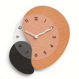1pc Punch-free Nordic Light Luxury Clock, Simple Fashion Wall Clock, Living Room Creative Household Wall Clock