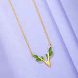 All the way there is your necklace antler plated