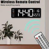 Electronic Temperature Date Week Display Memory Alarms Clocks Remote Control Table Wall-mounted Dual LED Digital Wall Clock
