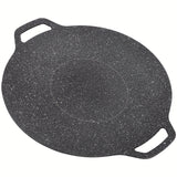 1pc, Cast Iron Roti Tawa, Double Handled Cast Iron Crepe Pan For Dosa, Tortillas, Nonstick Round Griddle Grill Pan For BBQ
