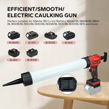 Cordless Caulking 20oz/600ml Electric Sausage Caulk Gun 4 Adjustable Speeds Anti-Drip for 18V Battery (No Battery)