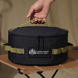 Multipurpose Picnic Utensils Kit Bag Waterproof Fall Resistance Pot Cookware Holder Camping Tool Tableware Handbag