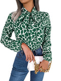 Women's Lantern Sleeve Chiffon Shirt Top