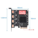 4 Channel HDMI-Compatible PCI-E Video Capture Card 1080P 60Fps OBS Wirecast Live Broadcast Streaming Adapter Replacement