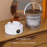 220V 30W 6L Mini Washing hine Dryer Bucket For Clothes Soc Underwear Cleaning Washer Portable Home With 2 Barrels