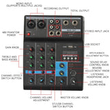 A4 Sound Mi Console Bluetooth Record Computer Playback 48V Phantom Power Delay Repaeat Effect 4 Channels USB Audio Mixer