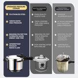 316 Stainless Steel Pressure Cooker - Suitable for Gas and Induction Cookers, Fast and Safe Cooking