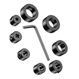 Bit Set, 9PCS Adjustable Depth Stop Collar Limit Ring with Carbon Steel Set for Drill Bits