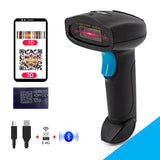 Portable U2 wired U2W 2D Wireless U2B Handheld Bluetooth QR Code Scanner 1D Barcode Reader for PDF417