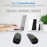 Barcode Scanner W7 Mini Wireless Bluetooth Handheld Portable 1D 2D QR Code Data Matrix PDF417 Reader With Storage Function