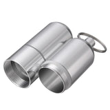 6X Aluminum Alloy Cigarette Holder Capsule Case Waterproof Pill Toothpick Holder Key Ring
