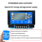 12V/24V/36V/48V/60V 60A Embedded Snap-on Energy Storage MPPT Bluetooth WIFI Controller Solar Panel Battery Smart Regulator