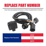 Trailer Wiring Harness Set 56070 7 Foot 7Pin Vehicle-Side Truck Bed For Chevy Dodge Ram GMC Ford Toyota