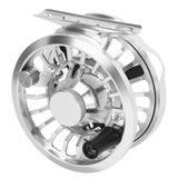 Fly Reel Aluminum Alloy High Strength Fly Fishing Wheel Unidirectional Bearing Clear Click Sound 3/4 with Storage Bag for River