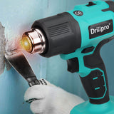 Drillpro 1500mAh 200W AU/US/EU Plug Eletric Hot Air Gun For Welding, Welding Pvc, Molding, Drying, Hot Loading, Paint Stripping, Etc.