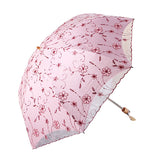 Woman Travel Folding UV Resistance Princess Lace Parasol Sun Umbrella For Women Girls Gift