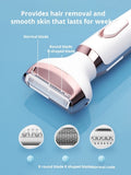 Women's Electric 4in1 Four Whole Body Epilator Usb Rechargeable Private Parts Shaver