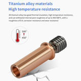 2PCS 3D Printer Extruder Copper Titanium Alloy Throat Tube for Kobra 2/Kobra Neo/Kobra Pro/Kobra Plus/Kobra 2 Max