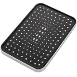 Rainfall Shower Head Big Panel Large w Supercharge Ceig Mounted Showerhead 360 Rotation High Pressure ABS Bathroom Faucet