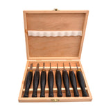 5pcs/Set HSS Lathe Chisel Set Woodworking Turning Tool Set HSS High Speed Steel Semicircle Knife Hand-held Wooden Turning Tool