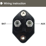 12-32V Circuit Breaker Trolling Motor Car Marine Boat Stereo Audio Inline Inverter Waterproof with Manual Reset Switch Fuse 10A