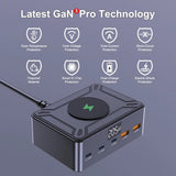 205W GaN 6-in-1 Quick Charge 3.0 PPS USB Type C PD Fast Charger for book iPhone 15 14 Samsung S23