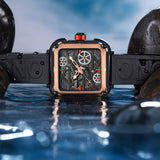 ONOLA Brand Classic Mens Retro Watches Automatic Mechanical Watch Clock Genuine Leather Waterproof Military Wristwatch