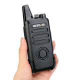 RT22S Walkie Talkie - Paired Upgrade Version with Battery & Channel Display, Mini and Compact