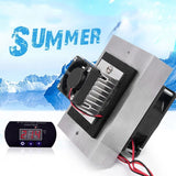 DIY Kit 12V Semiconductor Cooler Peltier Cooling System, Heatsink Module Kit+Thermostat Set, US Plug