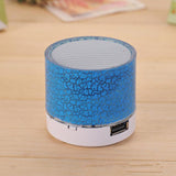 A9 Colorful Mini Portable Speaker Bluetooth Wireless Car Audio Dazzling Crack LED Lights Stereo Subwoofer USB Charging Wireless Music Player