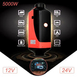 24V Car Mounted Air Diesel Heater with Remote Control LCD Display Automatic Ignition Copper Accessories for RV Trucks Vehicles